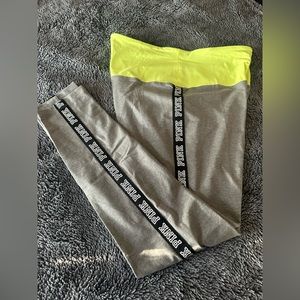 Pink cotton logo leggings